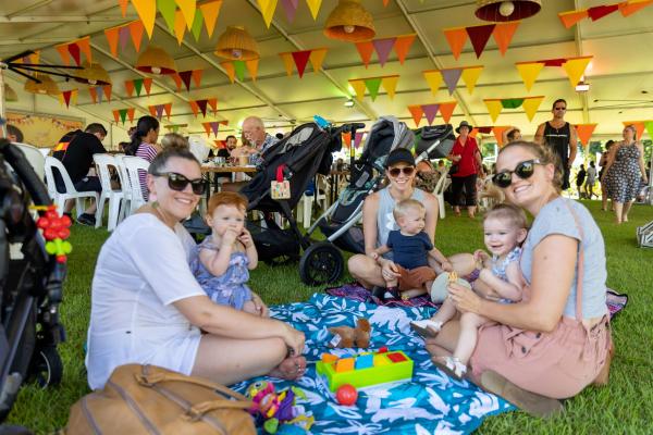 People under marquee at Darwin International Laksa Festival 2021